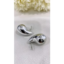 Just GAF Gümüş/silver Renk Göz Yaşı Damlası Marka Model Küpe
