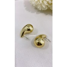 Just GAF Altın / Gold Renk Göz Yaşı Damlası Marka Model Küpe