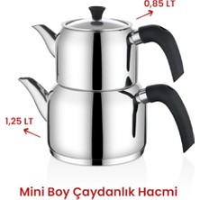 Tekno Trust Siyah Delux Mini Boy Black Soft Çaydanlık Takımı 0 - 1,99 L Çelik