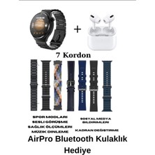 Tekiz Teknoloji Hx Watch 4 Pro Suit Akıllı Saat 7 Kordon Hediyeli Tüm Telefonlara Uyumlu Akıllı Saat