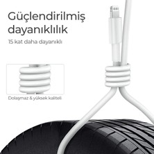 Deji Samsung Xiaomi Oppo Reeder Huawei Uyumlu Type C To Type C Hızlı Şarj Kablosu Beyaz 1,2 Metre