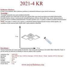Eray Aydınlatma 2021-4 Krom Dimmer Kumandalı LED Avize