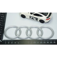 Dk Tuning Motor Kapağı 16CM Gri Amblem Logosu Audi Ile Uyumlu