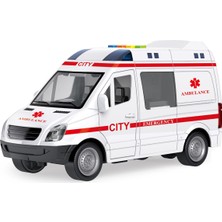 Vardem 1:16 Sürtmeli Sesli Işıklı Ambulans Kımızı