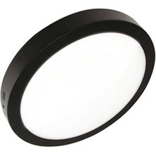 Ack 18W Sıvaüstü Yuvarlak LED Panel Armatür Siyah Gövde Ilık Beyaz 4000K AP03-01811