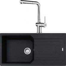 Franke Urban Ubg 611-100 Nero Granit Eviye-Active Plus Doccia 2.0 Krom Batarya Seti