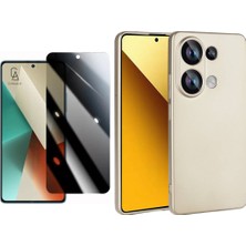 Coolacs Xiaomi Redmi Note 13 Pro 4g ile Uyumlu Soft Yumuşak Telefon Kılıfı ve Hayalet Privacy Ekran Koruyucu Seti