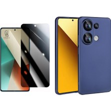 Coolacs Xiaomi Redmi Note 13 Pro 4g ile Uyumlu Soft Yumuşak Telefon Kılıfı ve Hayalet Privacy Ekran Koruyucu Seti