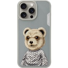 Nimmy iPhone 15 Gri Bear Series Telefon Kılıfı