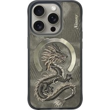 Nimmy iPhone 15 Pro Max Magsafe Uyumlu Golden Dragon Series Telefon Kılıfı
