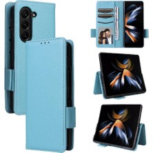 Bdt Shop Samsung Galaxy Z Için Flip Case Fold 6 Kart Yuvaları Tutucu Manyetik Yan Pu (Yurt Dışından)