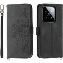 Bdt Shop Xiaomi 14 Çoklu Kredi Kartı Yuvaları Için Flip Case Bileklik Kabartmalı (Yurt Dışından)