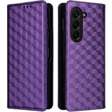 Bdt Shop Samsung Galaxy Z Için Flip Case Fold 6 3D Desen Pu Deri Manyetik Kart (Yurt Dışından)