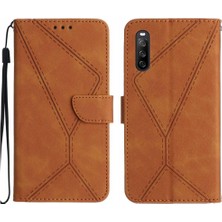 Bdt Shop Sony Xperia 10 Vı Dikiş Için Flip Case Kabartmalı Yüksek Kaliteli Tpu Yumuşak (Yurt Dışından)