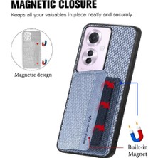 Bdt Shop Oppo Için Kılıf Oppo 11F 5g Komple Kamera Güvenlik Manyetik Kart Tutucu Rfıd (Yurt Dışından)