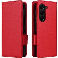 Bdt Shop Samsung Galaxy Z Için Flip Case Fold 6 Kart Yuvaları Tutucu Manyetik Yan Pu (Yurt Dışından)