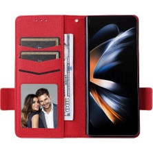 Bdt Shop Samsung Galaxy Z Için Flip Case Fold 6 Kart Yuvaları Tutucu Manyetik Yan Pu (Yurt Dışından)