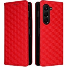 Bdt Shop Samsung Galaxy Z Için Flip Case Fold 6 3D Desen Pu Deri Manyetik Kart (Yurt Dışından)