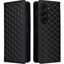 Bdt Shop Samsung Galaxy Z Için Flip Case Fold 6 3D Desen Pu Deri Manyetik Kart (Yurt Dışından)