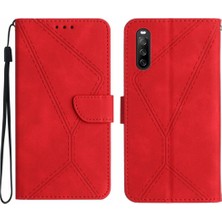 Bdt Shop Sony Xperia 10 Vı Dikiş Için Flip Case Kabartmalı Yüksek Kaliteli Tpu Yumuşak (Yurt Dışından)