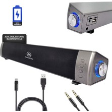 MAXWORD SLC-40USB-BT Şarjlı Soundbar 40 Watt Bluetooth USB Şarjlı (46x7x6 cm)