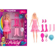 Bol Aksesuarlı Moda Kombini Oyuncak Bebek 30 cm Anlily Fashion Star Doll