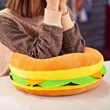 Yaratıcı Burger Peluş Oyuncak Yumuşak Yastıklı Peluş Yastık Yastık Sevimli Hamburger Yastık Erkek Kız Doğum Günü Hediyesi cm | Peluş Yastıklar (50 Cm) (Yurt Dışından)