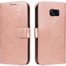 Bdt Shop Kredi Kartı Yuvası Yüksek Kaliteli Deri ile Samsung Galaxy S7 Için Flip Case (Yurt Dışından)