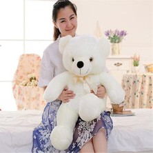 30-80 cm Aydınlık Light Up Led-Teddy Bear Dolması Peluş Oyuncak (Beyaz 30 Cm) (Yurt Dışından)