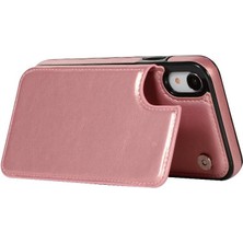 Bdt Shop Kart Tutucu ile IPhone Xr Pu Deri Kickstand Kart Yuvaları Için Cüzdan Kılıf (Yurt Dışından)