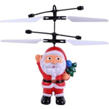 Noel Uçan Top Oyuncak Noel Baba Helikopter LED Işık, Noel Baba Elektrikli Kızılötesi Süspansiyon Akıllı Sensör Uçan Oyuncak (Yurt Dışından)