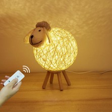 Sevimli Kuzu Lambası USB LED Gece Işıkları Küçük Koyun Masa Dekor Çocuk Yatak Odası Masası Işık Için Bebek Çocuk Hediyeler | LED Gece Işıkları (Uzaktan Kumanda) (Yurt Dışından)