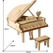 Dıy Grand Piyano Oyuncaklar 3D Ahşap Bulmaca Oyuncak Montaj Modeli Ahşap Masa Dekorasyon Çocuklar Için Çocuklar Için = | Bulmacalar (Yurt Dışından)