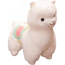 Llama Doldurulmuş Hayvan Büyük Bebek Plushie Hug Yastık Yumuşak (Beyaz 35 Cm) (Yurt Dışından)