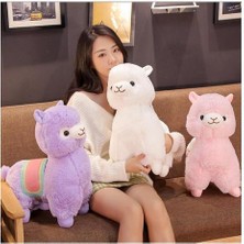 Llama Doldurulmuş Hayvan Büyük Bebek Plushie Hug Yastık Yumuşak (Beyaz 35 Cm) (Yurt Dışından)