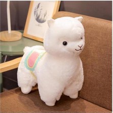 Llama Doldurulmuş Hayvan Büyük Bebek Plushie Hug Yastık Yumuşak (Beyaz 35 Cm) (Yurt Dışından)