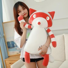 50 cm Sevimli Rakun Peluş Oyuncak Bebek Küçük Panda Peluş Oyuncak Yastık Uyku Doll Bebekler ve Doğum Günü Hediyeleri Çocuklar Için | Peluş Yastıklar (Kırmızı) (Yurt Dışından)