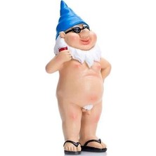 Çıplak Heyet Bahçe Gnomes Yaramaz Çıplak Komik Heykeli Dekor Nudist Hediye (Adam) (Yurt Dışından)