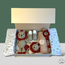 Baby Pinguini  Bebek Hediye Kutusu / Kişiselleştirilebilir Babyshower Yenidoğan Hediye Seti - Lion Box 1