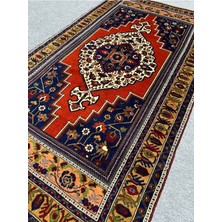 Burak Halı El Dokuma Sıfır Taşpınar Halısı 172X310 Kiremit Lacivert Yün Halı