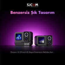 Sjcam SJ20 Dual Lens Star Night Vision 20MP 5g Wifi 4K UHD F1.3 Süper Geniş Diyafram Gece Görüşü 135° 2.29” Kılıfsız 5m Dalış 6-Eksenli Jiroskop Sabitleme 800+1050MAH Batarya Aksiyon Kamerası Siyah