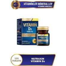 Nutraxin D3 Vitamini 120 Tablet - 1.000 Iu 3'lu