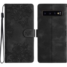 Zunhai Samsung Galaxy S10+ Için Kiraz Çiçeği Pu Kılıf (Yurt Dışından)