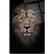 Binlerce Tablo Aslan Cam Tablo | Hediyelik, Dekoratif, Ofis, Mutfak