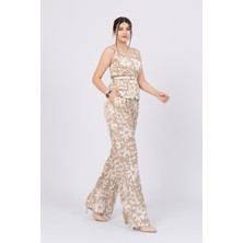 MissVina Kalın Askılı Kemerli Bluz ve Pantolon Ikili Takım