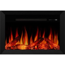 Alaf 80 - Isıtmalı Elektrikli Şömine Sınırsız Renkli Metal Çerçeveli