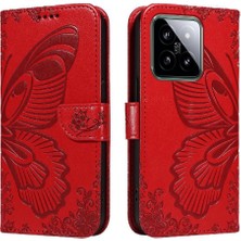 BDT Boutique Kredi Kartı Yuvası ile Xiaomi 14 Için Flip Case Yüksek Kalite Deri El (Yurt Dışından)