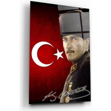 Binlerce Tablo Atatürk Cam Tablo | Hediyelik, Dekoratif, Ofis, Mutfak