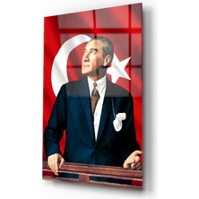 Binlerce Tablo Atatürk Cam Tablo | Hediyelik, Dekoratif, Ofis, Mutfak