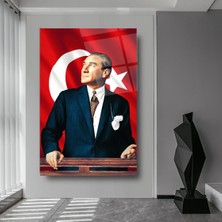 Binlerce Tablo Atatürk Cam Tablo | Hediyelik, Dekoratif, Ofis, Mutfak